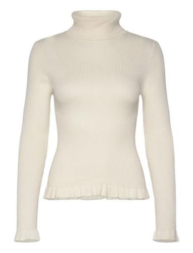 NORR Sherry Frill Knit Top Kräm