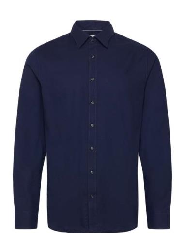 Michael Kors Structured Engineered Slim Shirt Marinblå