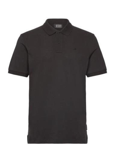 Scotch & Soda Core Logo Pique Polo Svart