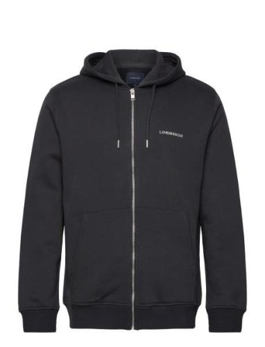 Lindbergh Logo Sweat Hoodie Marinblå