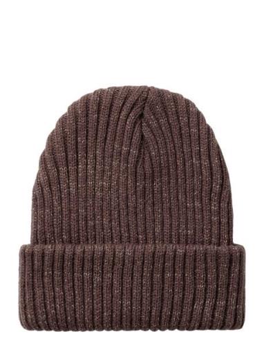 Name It Nkfmilan Knit Beanie Glitter Brun