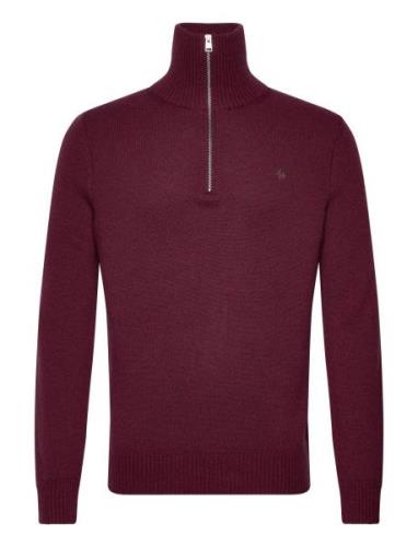 Morris Hertford Half Zip Burgundy