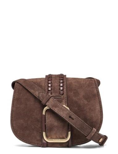 Ba&sh Bag S Suede Teddy Brun