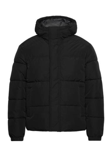 Jack & J S Jjebradley Puffer Hood Sn Svart