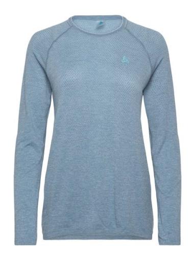 Odlo Odlo Essential Seamless T-Shirt Crew Neck L/S Blå