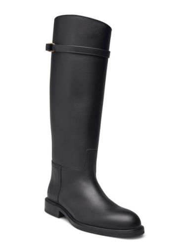 Polo Ralph Lauren Calfskin Tall Riding Boot Svart