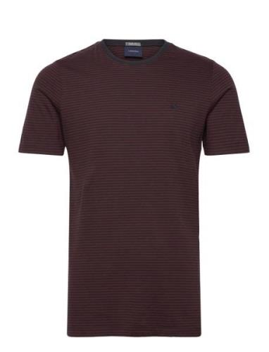 Lindbergh Stripe Tee Burgundy