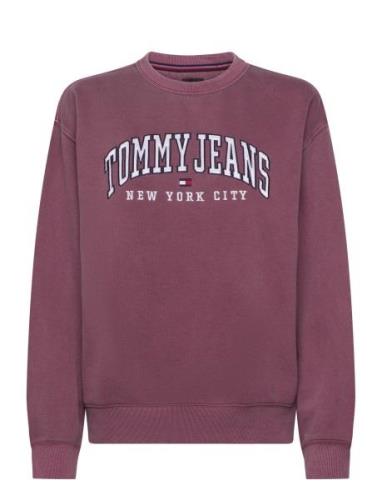 Tommy Jeans Tjw Rlx Varsity Crew Burgundy