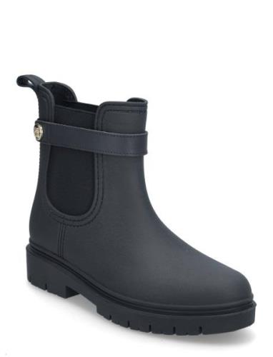 Tommy Hilfiger Th Stud Rubberised Rainboot Marinblå