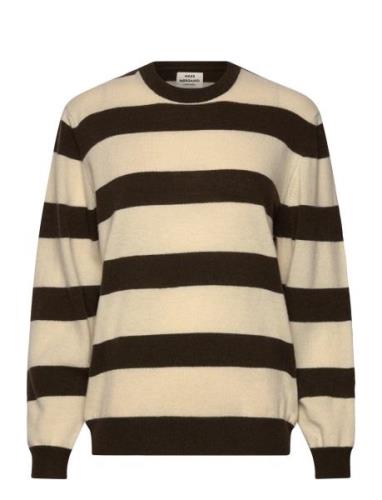 Mads Nørgaard Eco Wool Stripe Kasey Sweater Brun