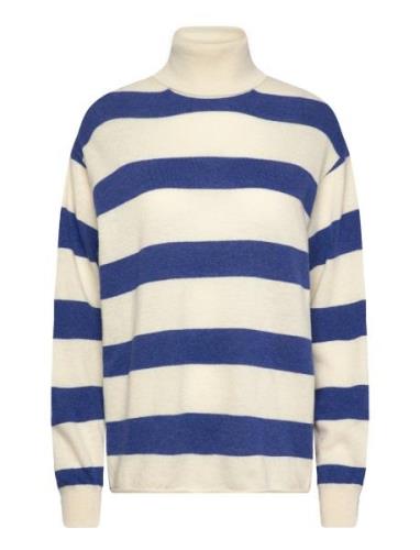 Mads Nørgaard Eco Wool Stripe Kally Sweater Blå