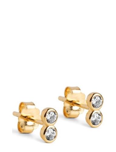 Enamel Copenhagen Twin Cz Studs Guld