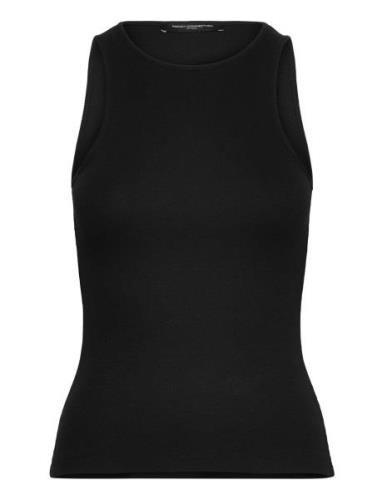 French Connection Rassia Sheryle Ribbed Tank Svart