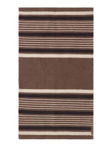 Lexington Home Striped Organic Cotton Rug Brun