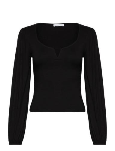 Bubbleroom Rudina Puff Sleeve Top Svart