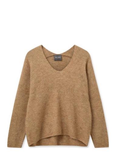 MOS MOSH Mmthora V-Neck Knit Brun