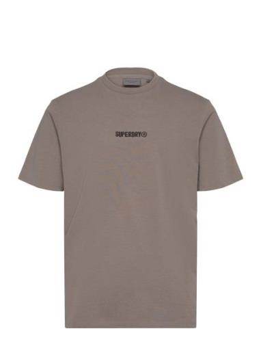 Superdry Micro Logo Graphic Loose Tee Beige