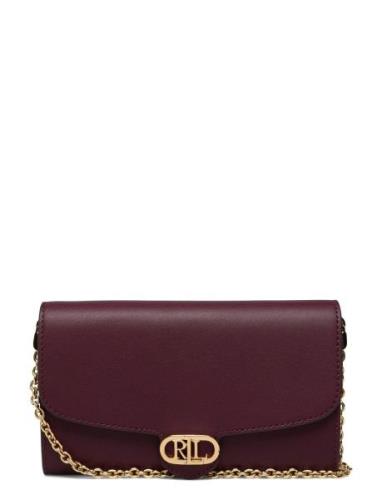 Lauren Ralph Lauren Leather Medium Adair Crossbody Burgundy