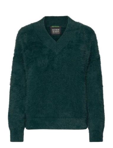 Scotch & Soda Fluffy V-Neck Relaxed Pullover Grön