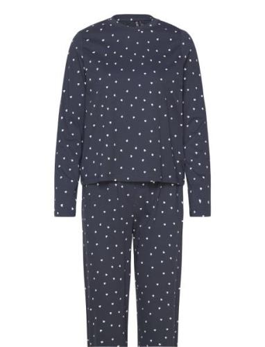 Pieces Pcnaya Ls Nightwear Set Marinblå