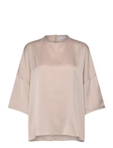 Ahlvar Gallery Thess Silk Tee Beige