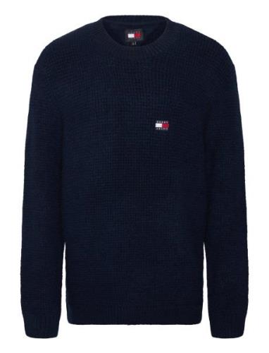 Tommy Jeans Tjm Reg Waffle Sweater Marinblå