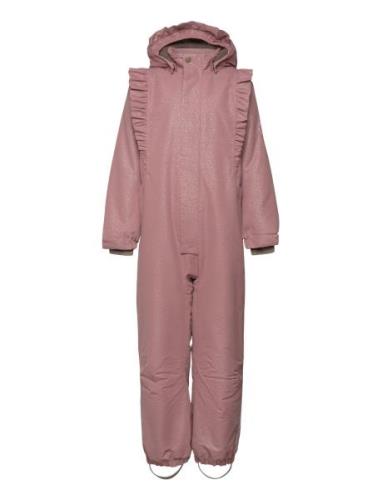 En Fant Snowsuit W. Frills Rosa