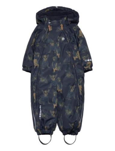 Minymo Snow Suit Aop Marinblå