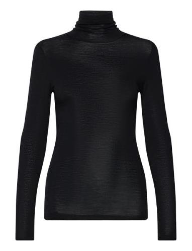 Minus Mscally Roll Neck Long Sleeve Top Svart