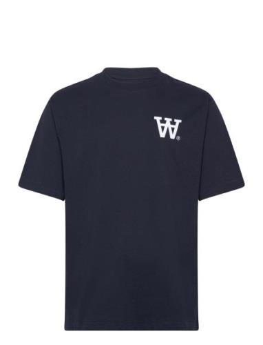 Double A By Wood Wood Wwasa Not To Be Trusted Tshirt Marinblå