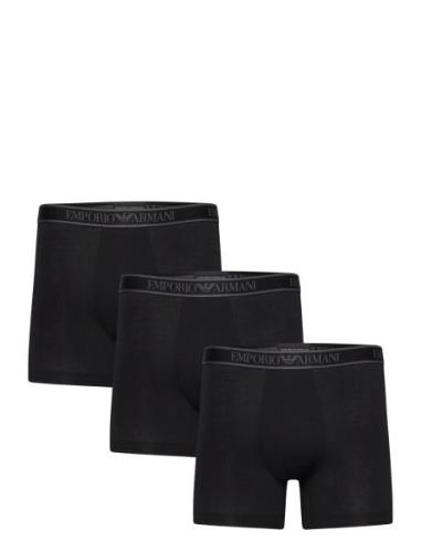 Emporio Armani Men's Knit 3-Pack Boxer Svart