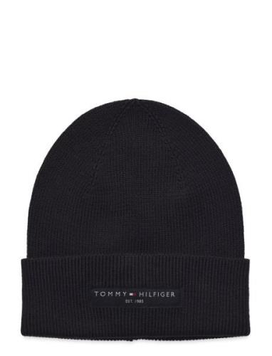 Tommy Hilfiger Th Foundation Cotton Beanie Svart