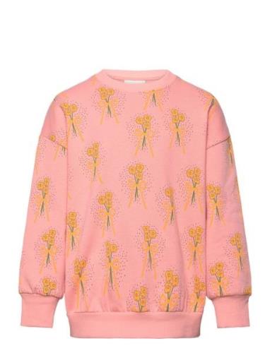 Mini Rodini Winter Flowers Aop Sweatshirt Rosa