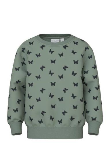 Name It Nmfdavina Ls Sweat Fleece Bru Noos Grön