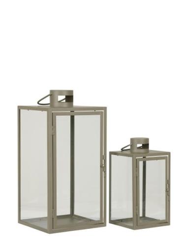 House Nordic Alva - Lanterns, Metal/Glass, Green, Set Of 2 Grön