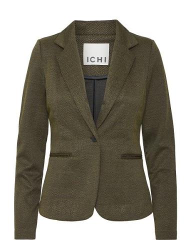 ICHI Ihkate Jacquard Bl4 Khaki Green