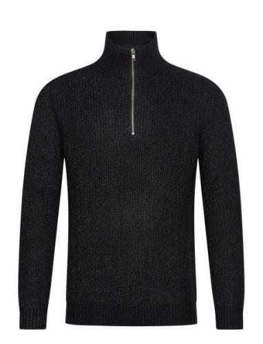 Lindbergh Stand-Up Collar Knit Svart