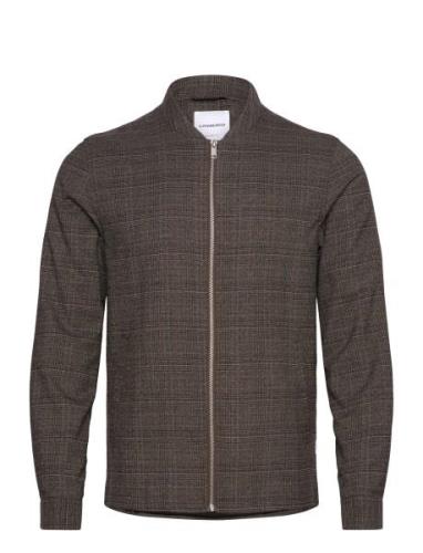 Lindbergh Checked Overshirt Brun