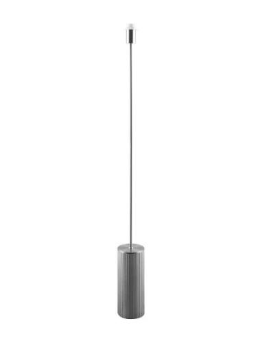 Globen Lighting Floor Lamp Rib Brushed Steel Silver