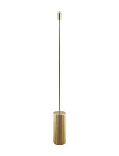 Globen Lighting Floor Lamp Rib Brushed Steel Guld