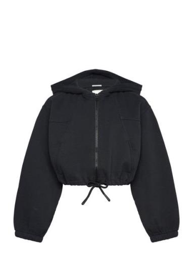 Tom Tailor Cropped Cutline Hoody Jacket Svart