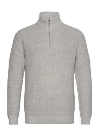 Lindbergh Stand-Up Collar Knit Grå