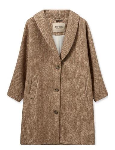 MOS MOSH Mmadelaide Herringb Coat Beige