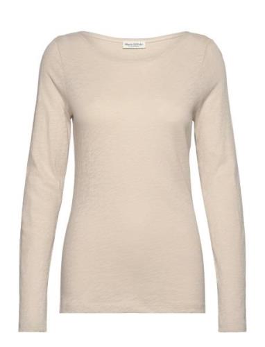 Marc O'Polo T-Shirts Long Sleeve Kräm