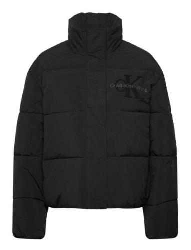 Calvin Klein Jeans Chenille Monologo Puffer Svart