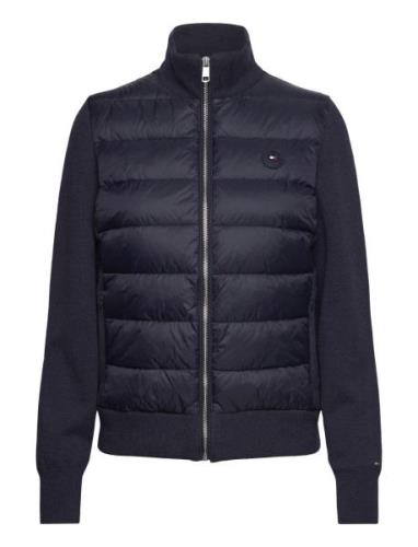 Tommy Hilfiger Lw Padded Knit Mix Jacket Marinblå