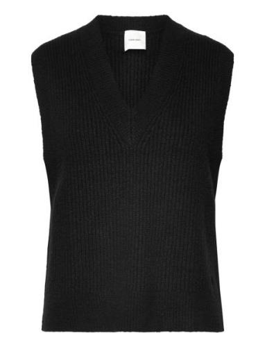 Calvin Klein Boucle Rib V-Nk Sweater Vest Svart