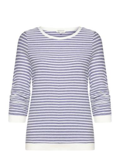 Tom Tailor Striped Jacquard Sweatshirt Blå