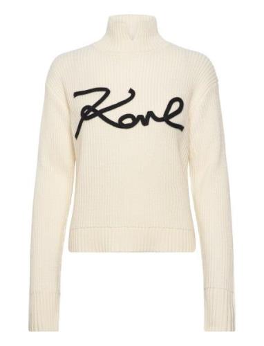 Karl Lagerfeld Soutache Signature Chunky Knit Kräm