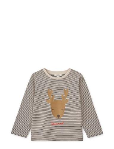 Liewood Apia Placement Longsleeve T-Shirt Beige